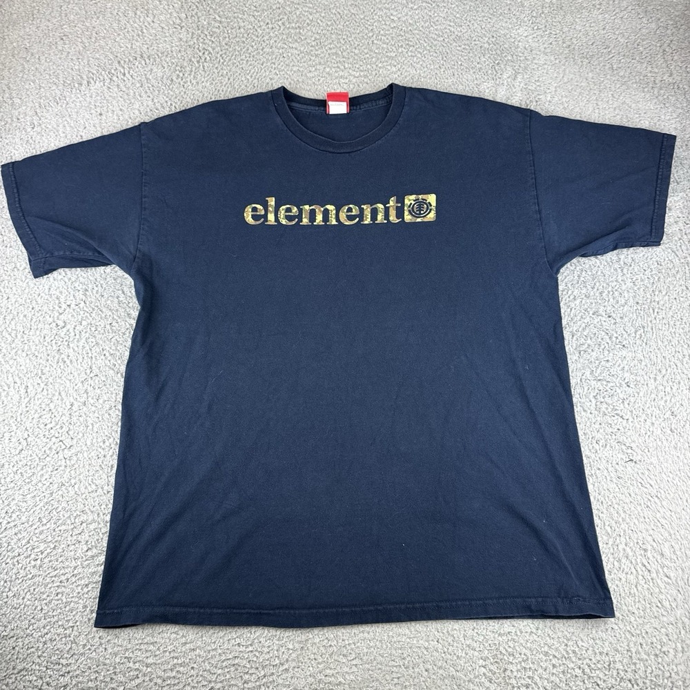 Element Skateboard Shirt Black And Camo Made In‎ USA Y2k 90s Men's Size Xl